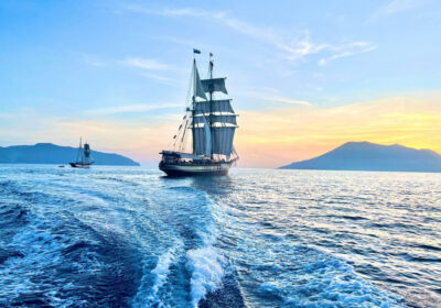 Florette-Sunset-Sailing Brigantine Florette sunset sailing