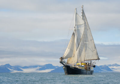 Tallship Meander onder zeil in de poolgebieden