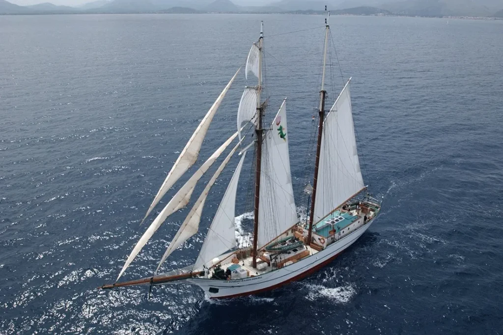 Tallship sailing in the Mediterranean