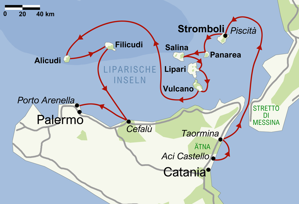 sailing trip from catania to palermo