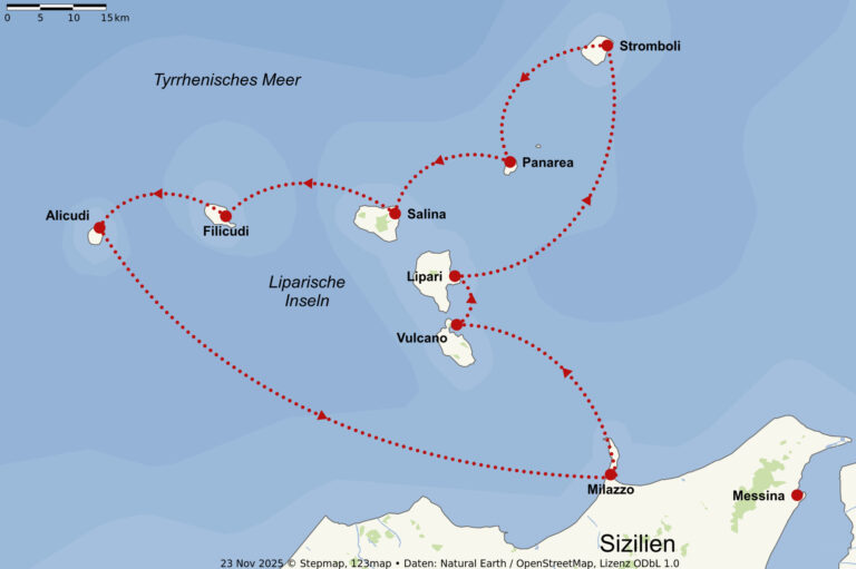 Een zeiltocht vaanf Milazzo naar de Eolische eilanden