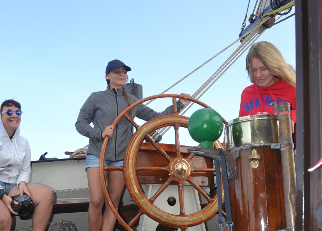 Learn to steer a traditional sailing ship